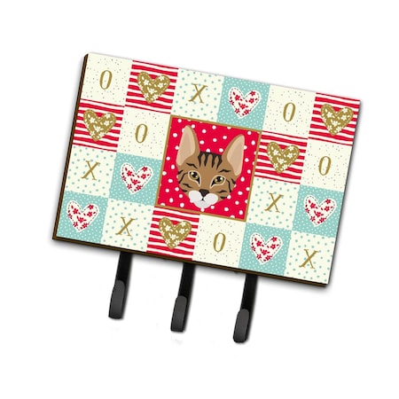 Carolines Treasures 6 x 2 x 9 in. Savannah Cat Love Leash or Key Holder CK5157TH68